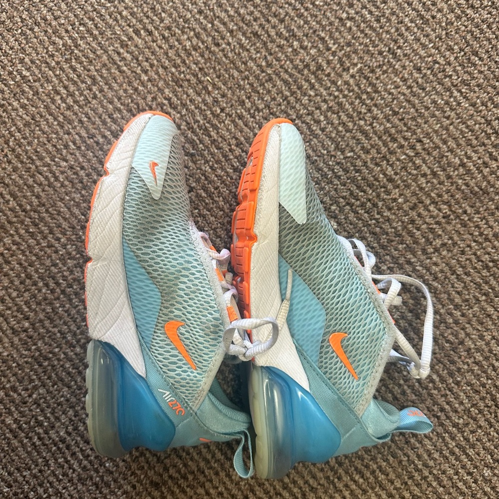 Nike Blue and Orange Sneakers High-Top Performance